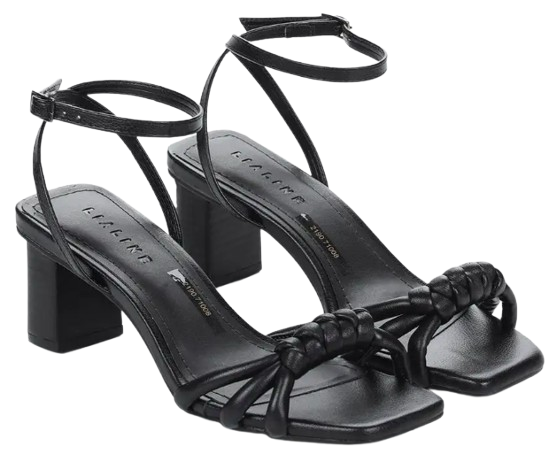 2190.71008/8 Women's open shoes leather art. black
