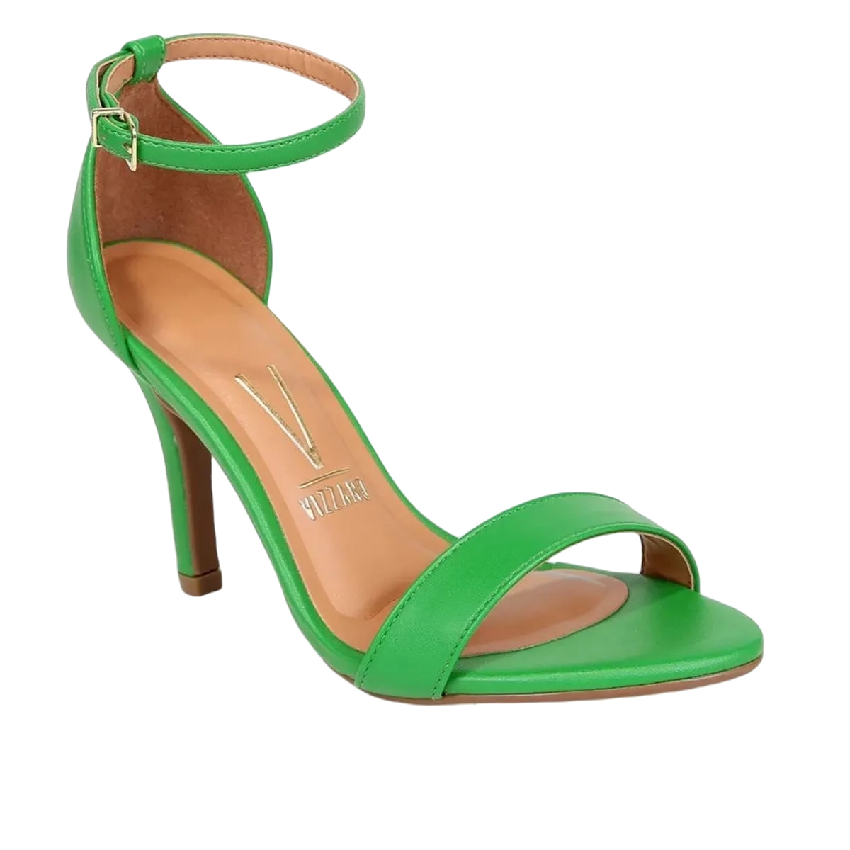 6249.452-3/8  Women's open shoes leather  green