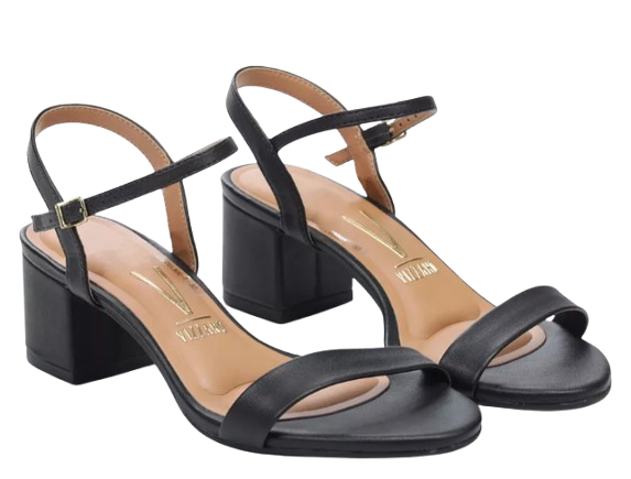 6291.900-1/8  Women's open shoes leather black